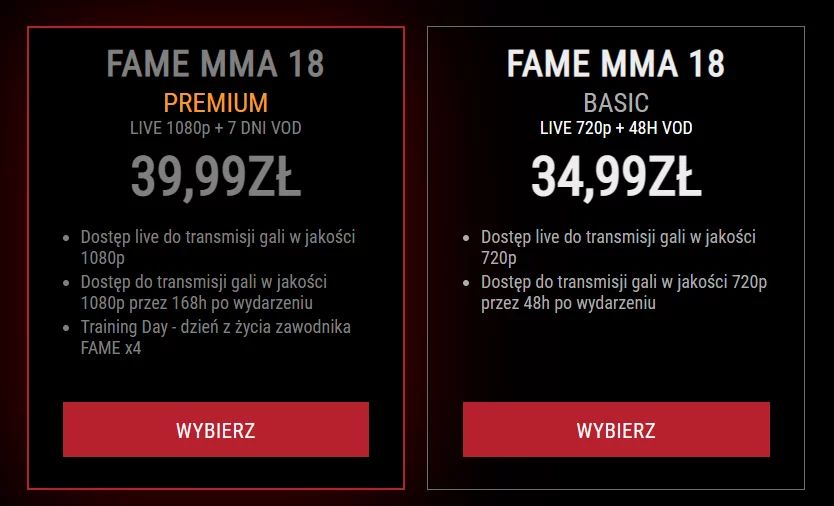 FAME MMA 18 PPV CENA
